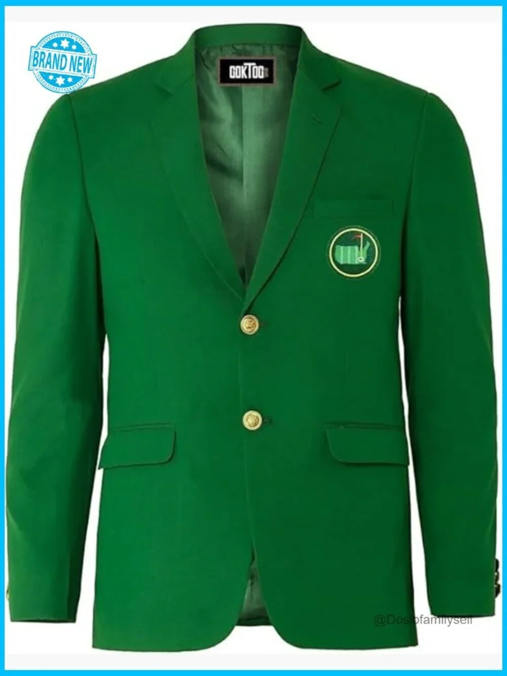 Classic Green Golf Blazer Sport Coat Regular Fit Cotton Notch Collar